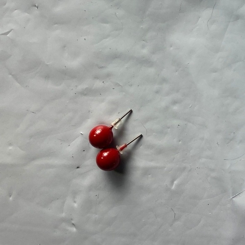 Vintage Red Push Pinsβ 2 Count Small Round Head Metal Tacks